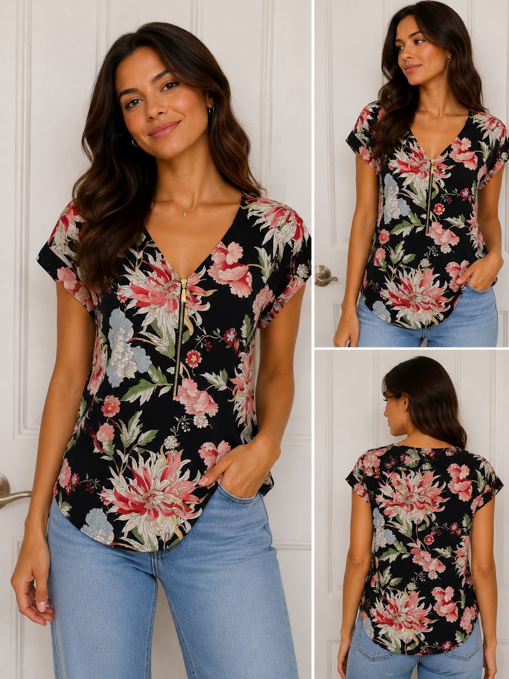 EXPRESS FLORAL TOP